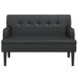 Panca con Schienale Nera 112x65,5x75 cm in Similpelle