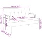 Panca con Schienale Nera 112x65,5x75 cm in Similpelle