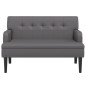 Panca con Schienale Grigia 112x65,5x75 cm in Similpelle Panca con Schienale Grigia 112x65,5x75 cm in Similpelle