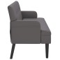 Panca con Schienale Grigia 112x65,5x75 cm in Similpelle Panca con Schienale Grigia 112x65,5x75 cm in Similpelle