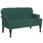 vidaXL Panca con Schienale Verde Scuro 119,5x64,5x75 cm in Velluto vidaXL Panca con Schienale Verde Scuro 119,5x64,5x75 cm in Velluto