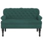 vidaXL Panca con Schienale Verde Scuro 119,5x64,5x75 cm in Velluto vidaXL Panca con Schienale Verde Scuro 119,5x64,5x75 cm in Velluto