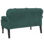 vidaXL Panca con Schienale Verde Scuro 119,5x64,5x75 cm in Velluto vidaXL Panca con Schienale Verde Scuro 119,5x64,5x75 cm in Velluto