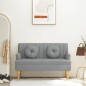 Panca con Cuscini Grigio Chiaro 113x64,5x75,5 cm in Tessuto Panca con Cuscini Grigio Chiaro 113x64,5x75,5 cm in Tessuto