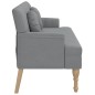 Panca con Cuscini Grigio Chiaro 113x64,5x75,5 cm in Tessuto Panca con Cuscini Grigio Chiaro 113x64,5x75,5 cm in Tessuto