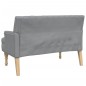 Panca con Cuscini Grigio Chiaro 113x64,5x75,5 cm in Tessuto Panca con Cuscini Grigio Chiaro 113x64,5x75,5 cm in Tessuto