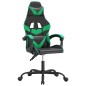 Sedia da Gaming Girevole Nera e Verde in Similpelle Sedia da Gaming Girevole Nera e Verde in Similpelle