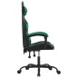 Sedia da Gaming Girevole Nera e Verde in Similpelle Sedia da Gaming Girevole Nera e Verde in Similpelle