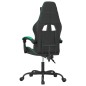 Sedia da Gaming Girevole Nera e Verde in Similpelle Sedia da Gaming Girevole Nera e Verde in Similpelle