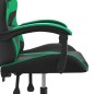 Sedia da Gaming Girevole Nera e Verde in Similpelle Sedia da Gaming Girevole Nera e Verde in Similpelle