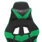 Sedia da Gaming Girevole Nera e Verde in Similpelle Sedia da Gaming Girevole Nera e Verde in Similpelle
