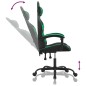 Sedia da Gaming Girevole Nera e Verde in Similpelle Sedia da Gaming Girevole Nera e Verde in Similpelle