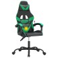 Sedia da Gaming Girevole Nera e Verde in Similpelle Sedia da Gaming Girevole Nera e Verde in Similpelle