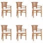 Set da Pranzo da Giardino 7 pz in Legno Massello di Teak Set da Pranzo da Giardino 7 pz in Legno Massello di Teak