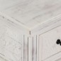 Tavolino da Caffè Bianco 70x70x30 cm in Legno Massello di Mango Tavolino da Caffè Bianco 70x70x30 cm in Legno Massello di Mango