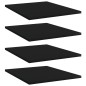 Ripiani per Libreria 4pz Neri 40x50x1,5cm in Legno Multistrato