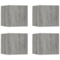 Armadietti TV Montati a Parete 4 pz Grigio Sonoma 30,5x30x30 cm Armadietti TV Montati a Parete 4 pz Grigio Sonoma 30,5x30x30 cm