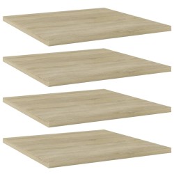 Ripiani per Libreria 4pz Rovere Sonoma 40x40x1,5cm Multistrato