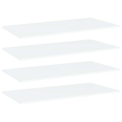 Ripiani per Libreria 4pz Bianchi 80x30x1,5 cm Legno Multistrato