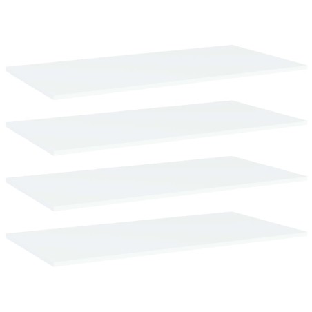 Ripiani per Libreria 4pz Bianchi 80x30x1,5 cm Legno Multistrato