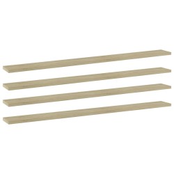 Ripiani per Libreria 4pz Rovere Sonoma 100x10x1,5cm Multistrato
