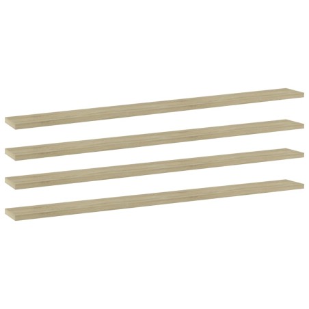 Ripiani per Libreria 4pz Rovere Sonoma 100x10x1,5cm Multistrato