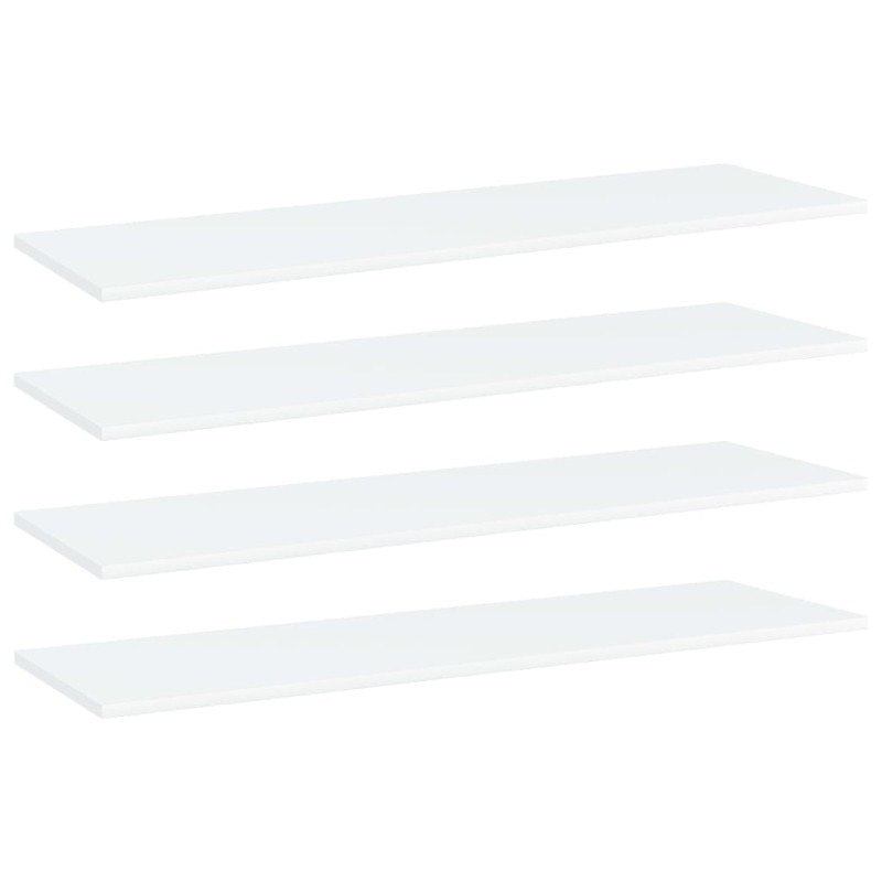 Ripiani per Libreria 4pz Bianchi 100x30x1,5cm Legno Multistrato Ripiani per Libreria 4pz Bianchi 100x30x1,5cm Legno Multistrato