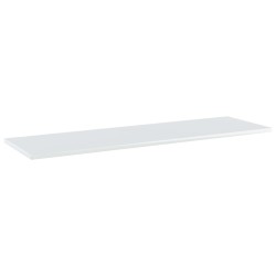 Ripiani per Libreria 4pz Bianco Lucido 100x30x1,5cm Multistrato