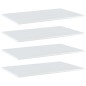 Ripiani per Libreria 4 pz Bianco Lucido 80x50x1,5cm Multistrato Ripiani per Libreria 4 pz Bianco Lucido 80x50x1,5cm Multistrato