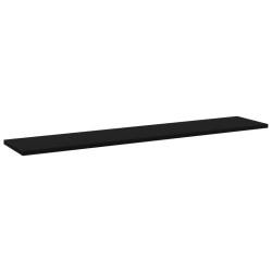 Ripiani per Libreria 4pz Neri 100x20x1,5cm in Legno Multistrato