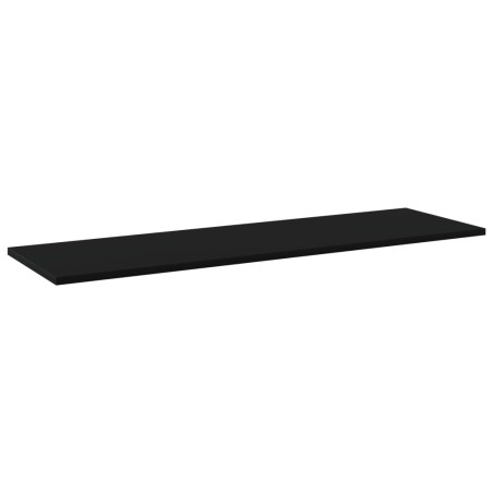 Ripiani per Libreria 4pz Neri 100x30x1,5cm in Legno Multistrato