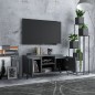 Mobile TV con Gambe in Metallo Grigio Lucido 103,5x35x50 cm Mobile TV con Gambe in Metallo Grigio Lucido 103,5x35x50 cm