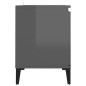 Mobile TV con Gambe in Metallo Grigio Lucido 103,5x35x50 cm Mobile TV con Gambe in Metallo Grigio Lucido 103,5x35x50 cm
