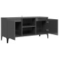 Mobile TV con Gambe in Metallo Grigio Lucido 103,5x35x50 cm Mobile TV con Gambe in Metallo Grigio Lucido 103,5x35x50 cm