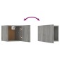 Armadietti TV Montati a Parete 4 pz Grigio Sonoma 30,5x30x30 cm Armadietti TV Montati a Parete 4 pz Grigio Sonoma 30,5x30x30 cm