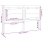 Testiera per Letto 165,5x4x100 cm in Legno Massello di Pino Testiera per Letto 165,5x4x100 cm in Legno Massello di Pino
