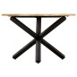 Tavolo da Pranzo Rotondo 120x76cm in Legno Massello di Mango