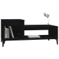 Tavolino da Salotto Nero 100x50x45 cm in Legno Multistrato