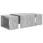 Set 3 Tavolini ad Incastro Cemento 60x60x38 cm in Truciolato Set 3 Tavolini ad Incastro Cemento 60x60x38 cm in Truciolato