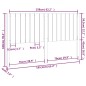 Testiera per Letto 165,5x4x100 cm in Legno Massello di Pino Testiera per Letto 165,5x4x100 cm in Legno Massello di Pino
