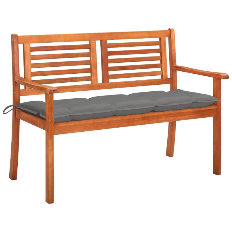Panchina da Giardino e Cuscino 2 Posti 120cm Eucalipto Massello Panchina da Giardino e Cuscino 2 Posti 120cm Eucalipto Massello