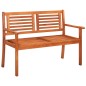 Panchina da Giardino e Cuscino 2 Posti 120cm Eucalipto Massello Panchina da Giardino e Cuscino 2 Posti 120cm Eucalipto Massello