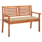 Panchina da Giardino e Cuscino 2 Posti 120cm Eucalipto Massello Panchina da Giardino e Cuscino 2 Posti 120cm Eucalipto Massello