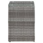 Tavolino Laterale Piano in Vetro Grigio 35x35x52 cm Polyrattan Tavolino Laterale Piano in Vetro Grigio 35x35x52 cm Polyrattan