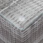 Tavolino Laterale Piano in Vetro Grigio 35x35x52 cm Polyrattan Tavolino Laterale Piano in Vetro Grigio 35x35x52 cm Polyrattan