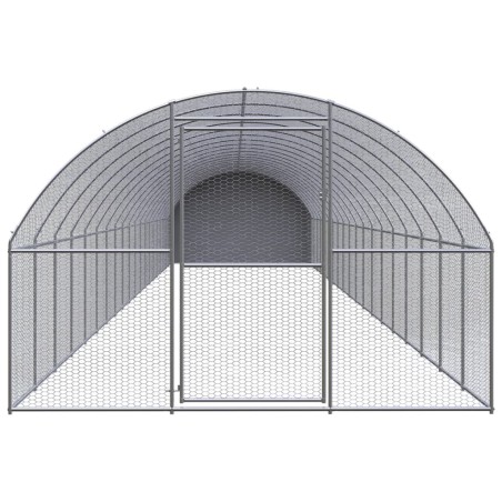 Pollaio per Esterni 3x20x2 m in Acciaio Zincato