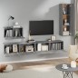 Set di Mobili Porta TV 4 pz Grigio Sonoma in Legno Multistrato Set di Mobili Porta TV 4 pz Grigio Sonoma in Legno Multistrato