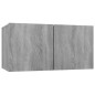 Set di Mobili Porta TV 4 pz Grigio Sonoma in Legno Multistrato Set di Mobili Porta TV 4 pz Grigio Sonoma in Legno Multistrato