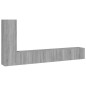 Set Mobili Porta TV 3 pz Grigio Sonoma in Legno Multistrato Set Mobili Porta TV 3 pz Grigio Sonoma in Legno Multistrato