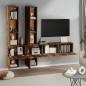 Mobile Porta TV a Parete Rovere Fumo in Legno Multistrato Mobile Porta TV a Parete Rovere Fumo in Legno Multistrato